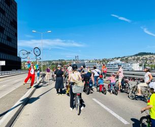 ZH 18.9.21 - Tag der internationalen KM, hier auf der Europabrücke